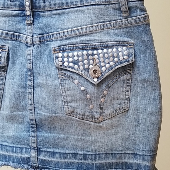 *2 for $12* Youth Vanilla Star Jeans Mini Skirts JR Size 7 - Picture 8 of 8